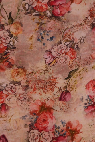 Designer Pure Printed Crepe Silk Fabric